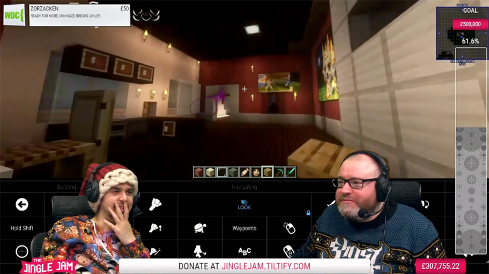 Screenshot of livestream